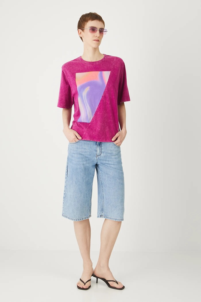 Medicine tricou din bumbac RS25-TSDC02 violet RS25