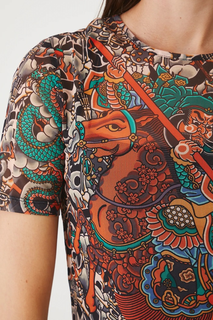T-shirt damski Tattoo Art by Boren Huang – Horiren 彫壬 RS25-TSDC51