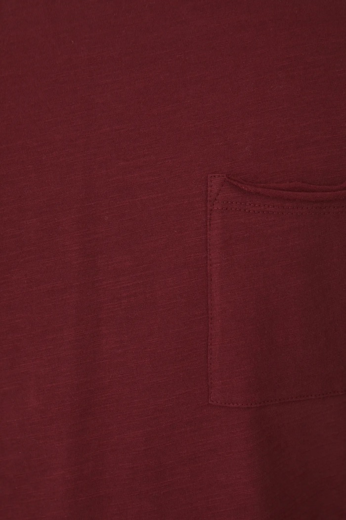 T-shirt bawełniany męski gładki kolor bordowy RS25-TSM060 bordowy