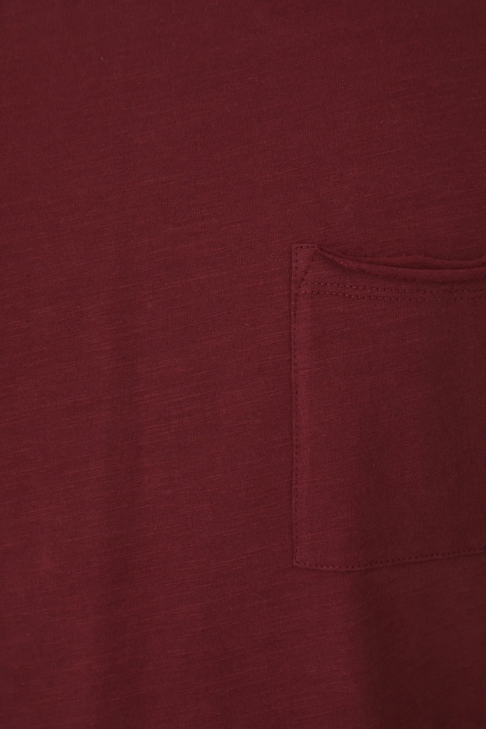T-shirt bawełniany męski gładki kolor bordowy RS25-TSM060 bordowy