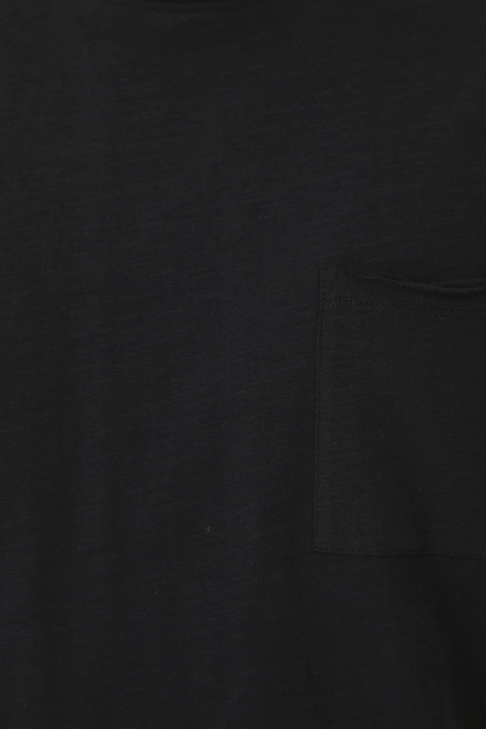 T-shirt bawełniany męski gładki kolor czarny RS25-TSM060 czarny