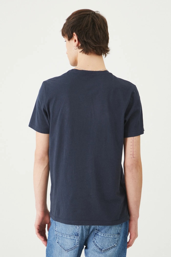T-shirt bawełniany męski z kolekcji Dzień Kota kolor granatowy granatowy RS25-TSM351