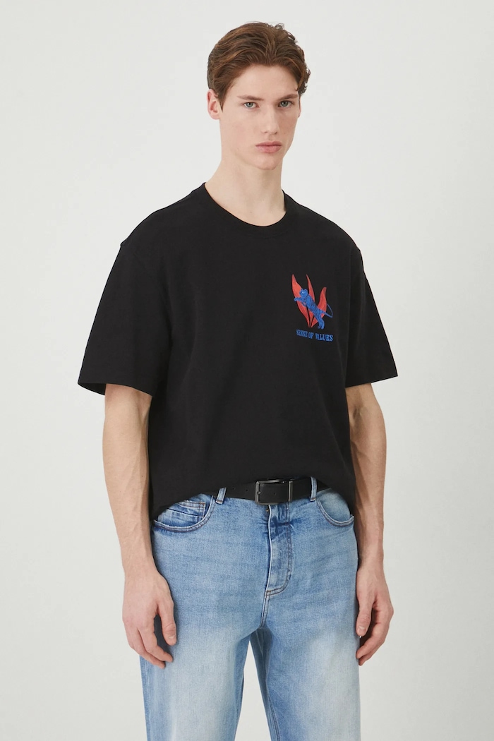 Medicine t-shirt in cotone nero RS25-TSM651