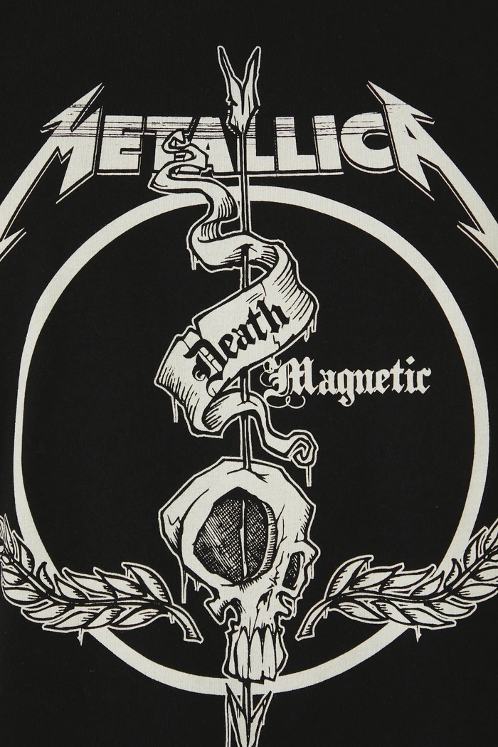Bavlněné tričko pánské Metallica černá barva RS25-TSM670 černá