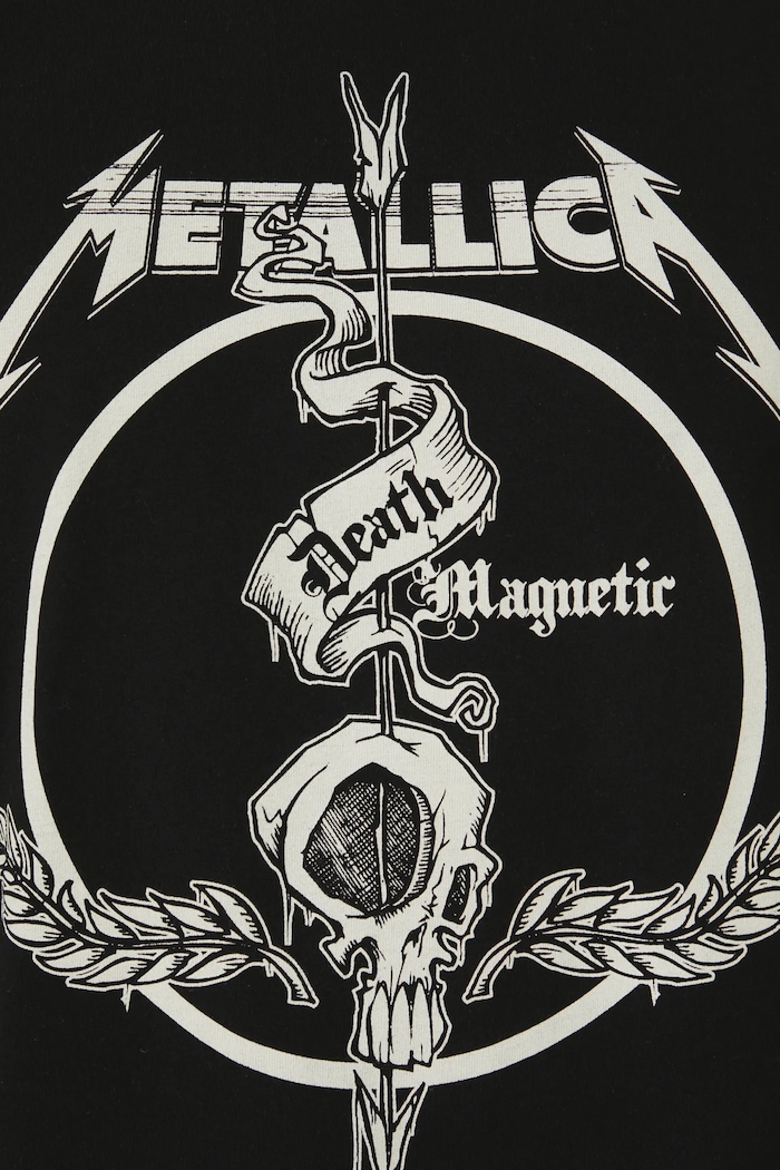 Bavlněné tričko pánské Metallica černá barva RS25-TSM670 černá