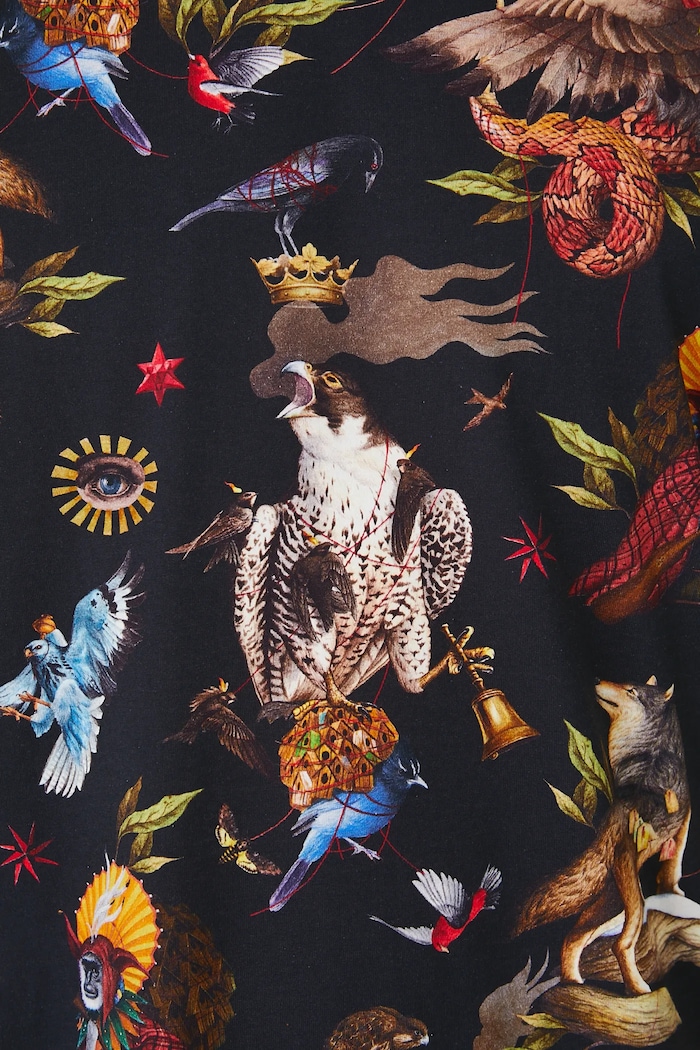 T-shirt bawełniany męski z kolekcji El Gato Chimney x Medicine kolor czarny RS25-TSM858