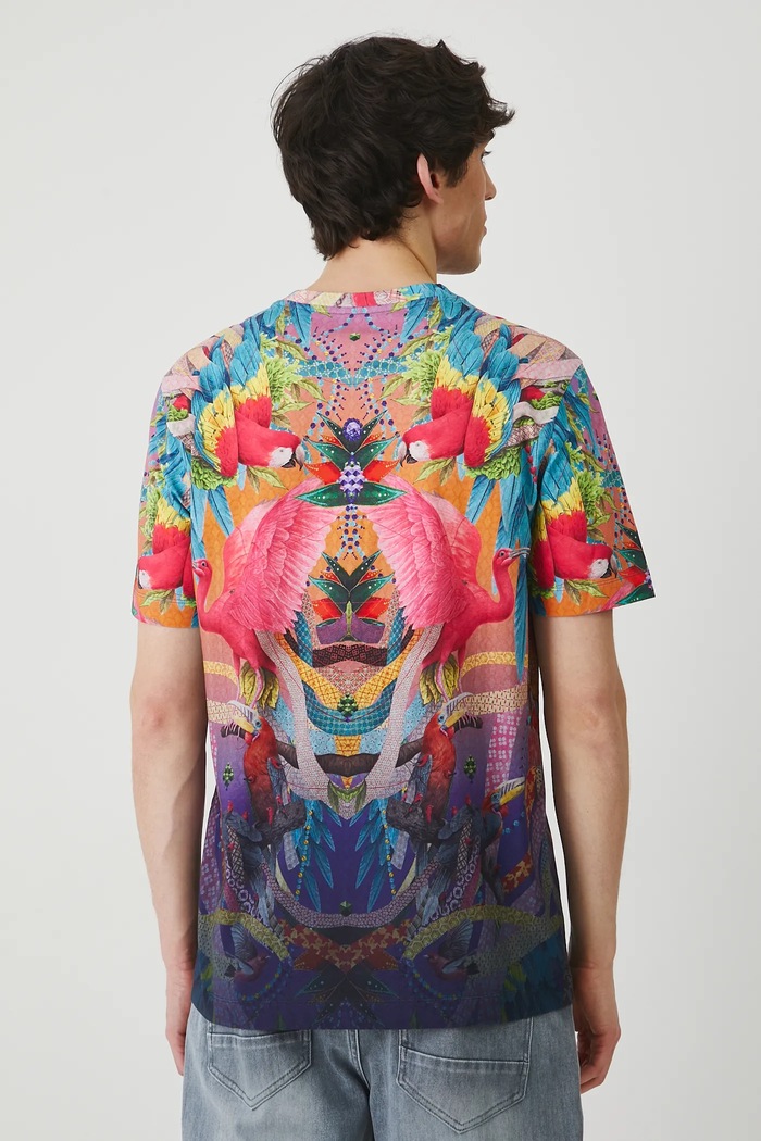 T-shirt bawełniany męski z elastanem z kolekcji El Gato Chimney x Medicine kolor multicolor multicolor RS25-TSM862