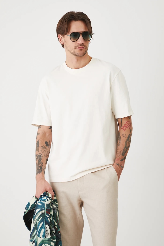 Medicine t-shirt bawełniany beżowy RS25-TSMA01