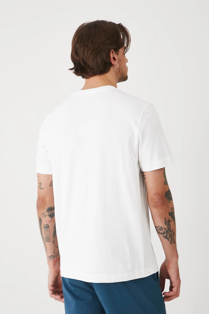 T-shirt bawełniany męski z kolekcji Medicine x Słowiński Park Narodowy kolor biały biały RS25-TSMA50