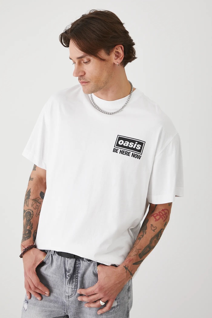 Odzież T-shirt bawełniany męski Oasis kolor biały RS25-TSMA70 biały