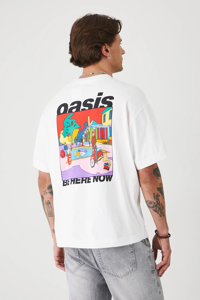 T-shirt bawełniany męski Oasis kolor biały biały RS25-TSMA70
