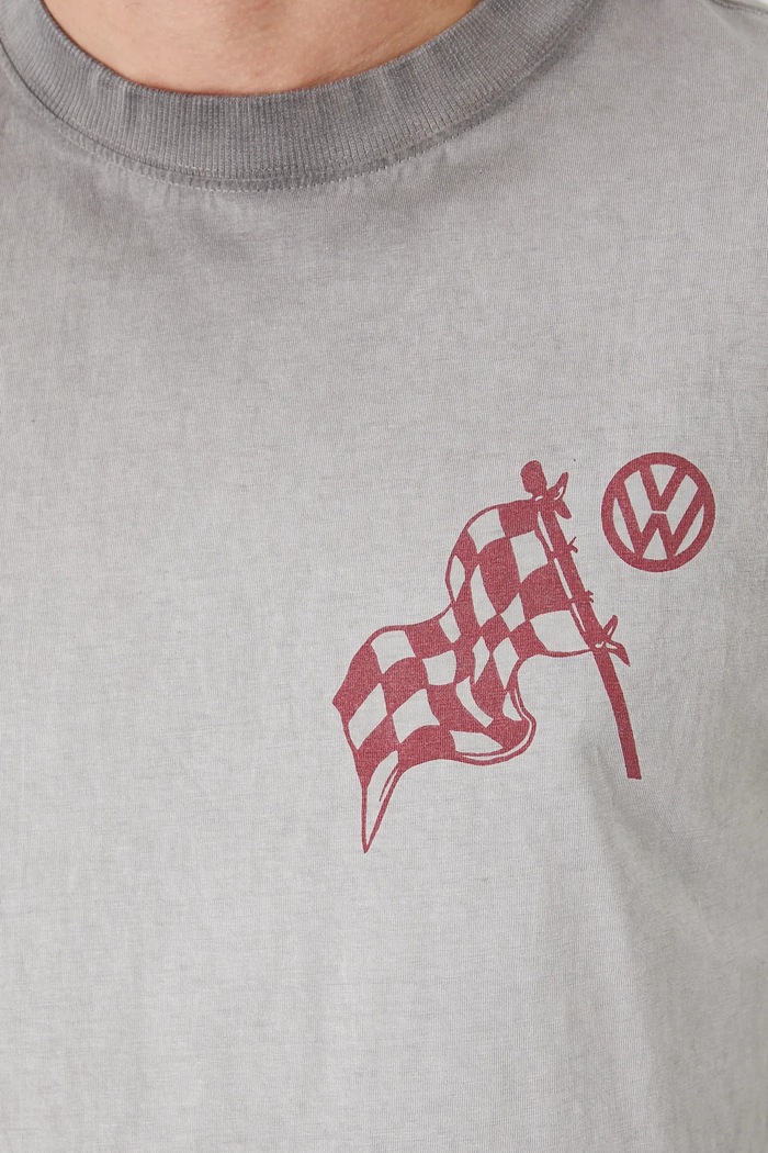 T-shirt bawełniany męski Volkswagen kolor szary RS25-TSMA76