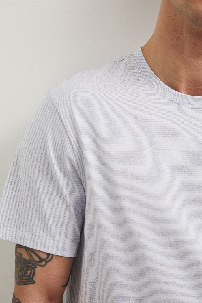 T-shirt męski melanżowy kolor niebieski RS25-TSMB01