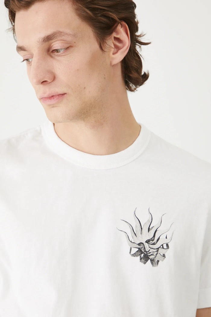 T-shirt bawełniany męski Tattoo Art by Michał Kidacki biały RS25-TSMC52