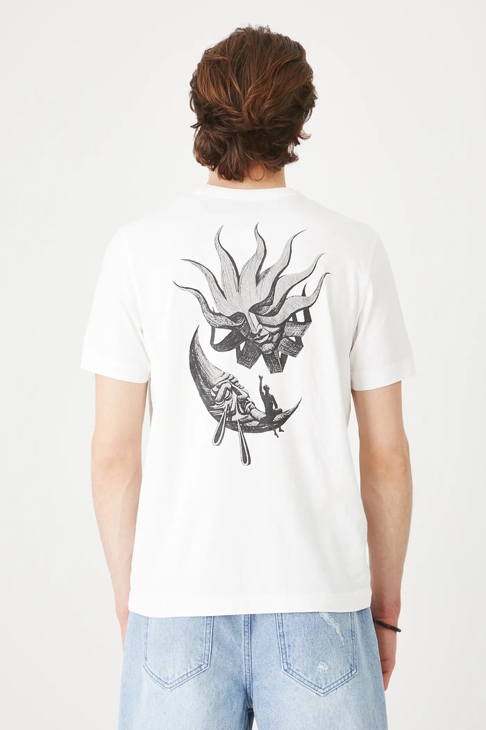 T-shirt bawełniany męski Tattoo Art by Michał Kidacki RS25-TSMC52 biały