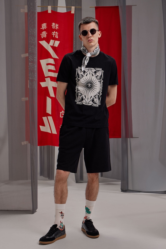T-shirt bawełniany męski Tattoo Art by Michał Kidacki czarny RS25-TSMC55