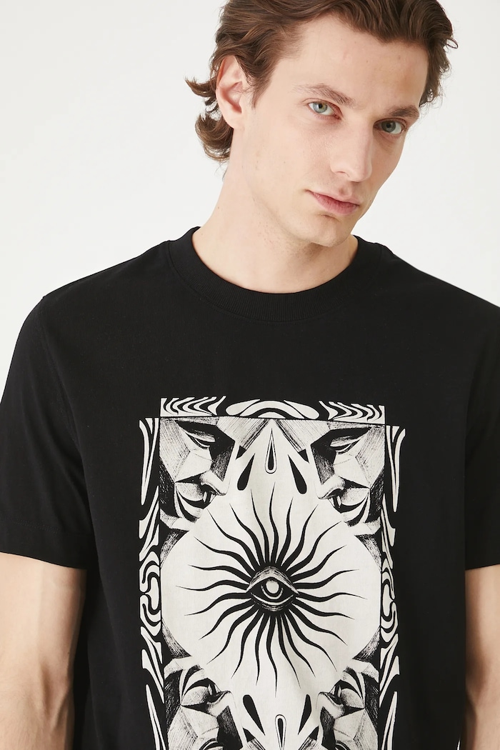 T-shirt bawełniany męski Tattoo Art by Michał Kidacki RS25-TSMC55 czarny RS25