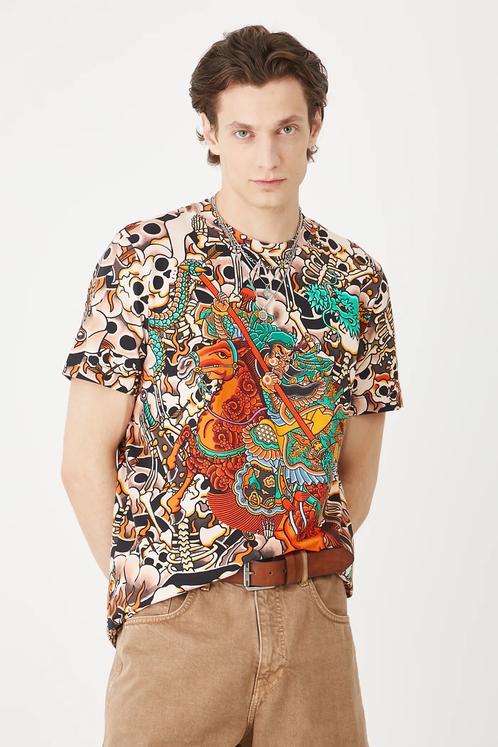 Odzież T-shirt bawełniany męski z elastanem Tattoo Art by Boren Huang – Horiren 彫壬 RS25-TSMC59 multicolor