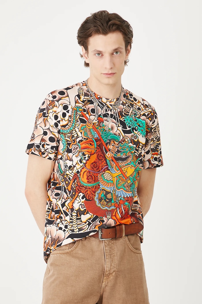 Odzież T-shirt bawełniany męski z elastanem Tattoo Art by Boren Huang – Horiren 彫壬 RS25-TSMC59 multicolor