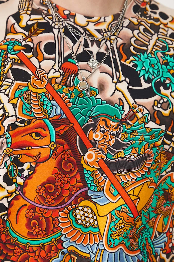 T-shirt bawełniany męski z elastanem Tattoo Art by Boren Huang – Horiren 彫壬 RS25-TSMC59