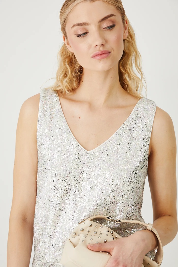 Top damski cekinowy kolor multicolor multicolor RS25-TTD900