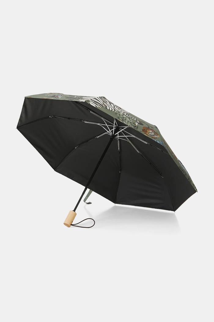 Parasol z motywem roślinnym i zwierzęcym kolor zielony RS25-UMU801 zielony RS25