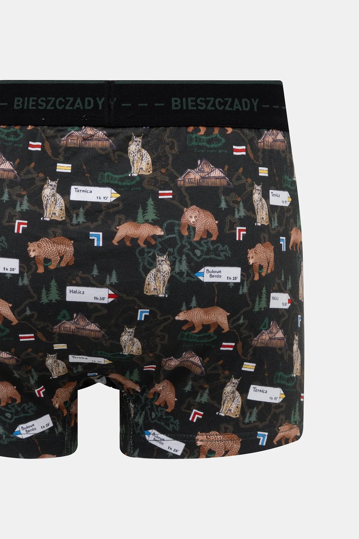 Bavlnené boxerky vzorované s elastanom (3-pack) RS26-BBM200