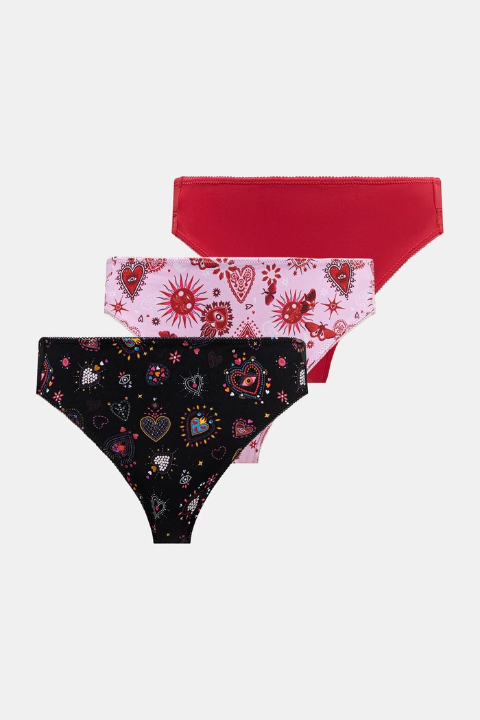Figi damskie z kolekcji Valentine’s Day (3-pack) RS26-BID280 multicolor RS26