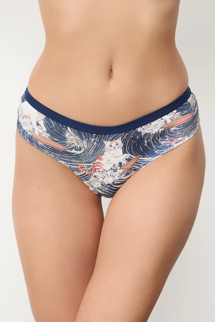 Figi bawełniane damskie z okazji Dnia Kota (2-pack) RS26-BID350