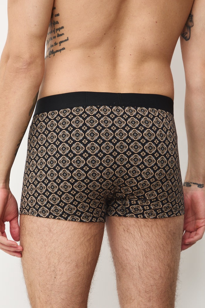 Bavlnené boxerky vzorované s elastanom (2-pack) RS26-BIM100