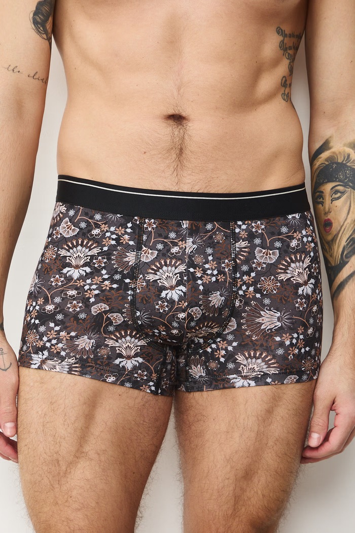 Bavlnené boxerky vzorované s elastanom (2-pack) RS26-BIM100