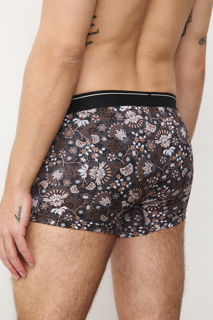 Bavlnené boxerky vzorované s elastanom (2-pack) RS26-BIM100
