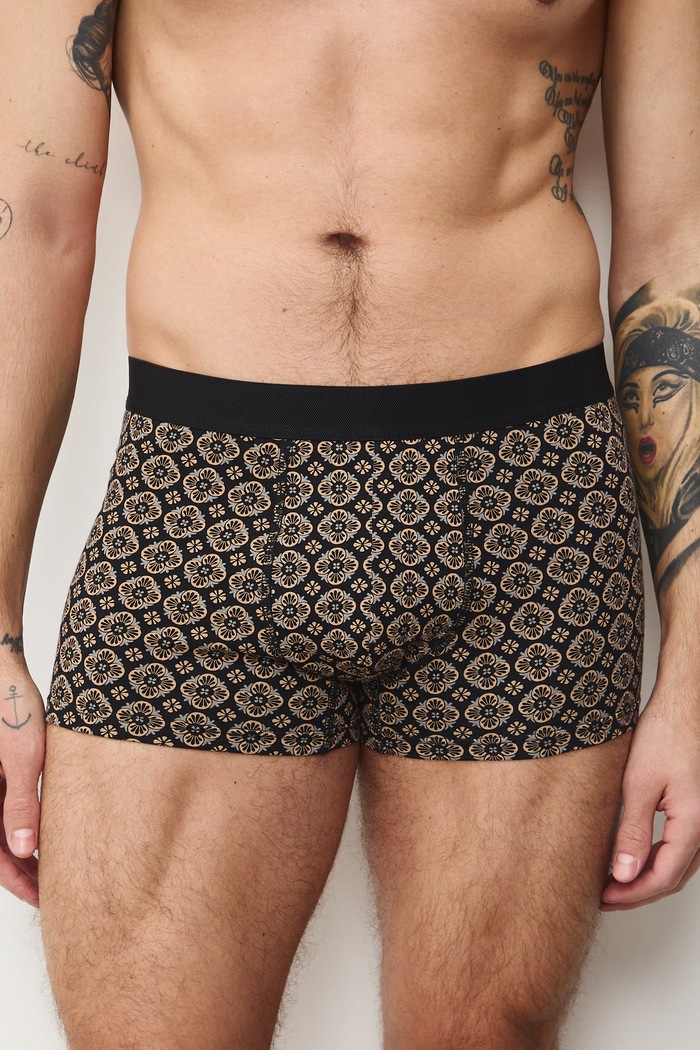 Bavlnené boxerky vzorované s elastanom (2-pack) RS26-BIM100