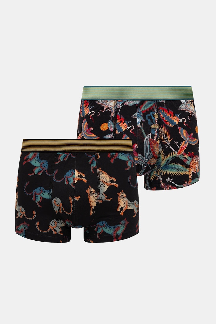 Bavlnené boxerky vzorované s elastanom (2-pack) RS26-BIM101 viacfarebná RS26