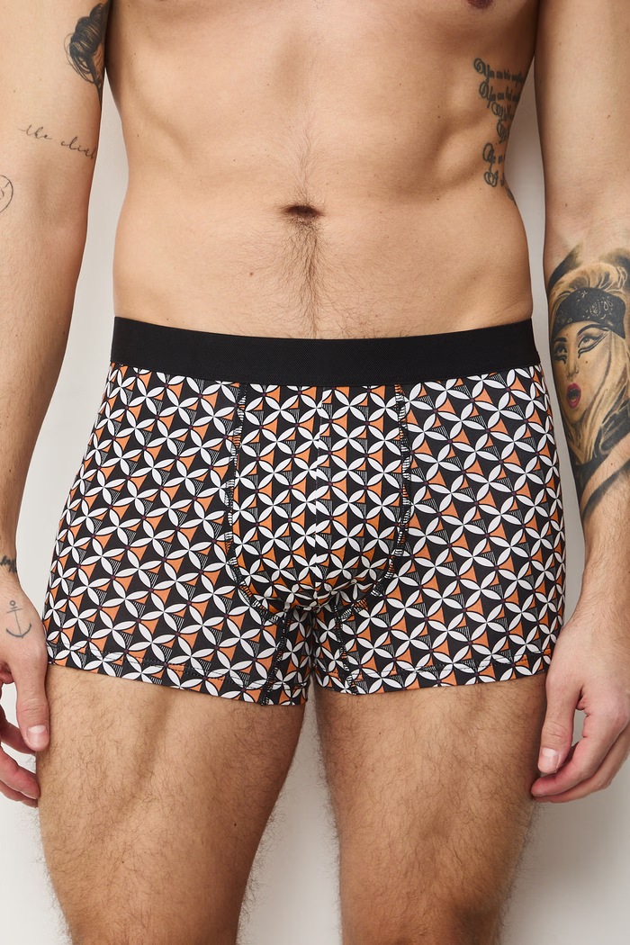 Bavlnené boxerky vzorované s elastanom (2-pack) RS26-BIM103