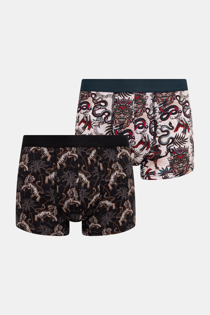 Boxerky pánské bavlněné s elastanem 2-pack RS26-BIMA00 černá RS26