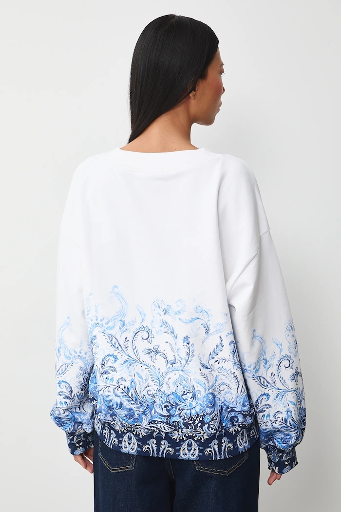Odzież Bluza damska wzorzysta RS26-BLD300 biały