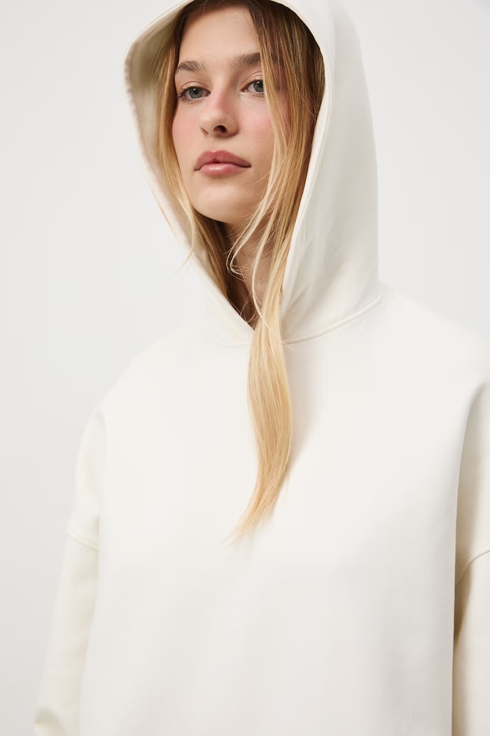 Bluza z kapturem damska beżowy RS26-BLD600