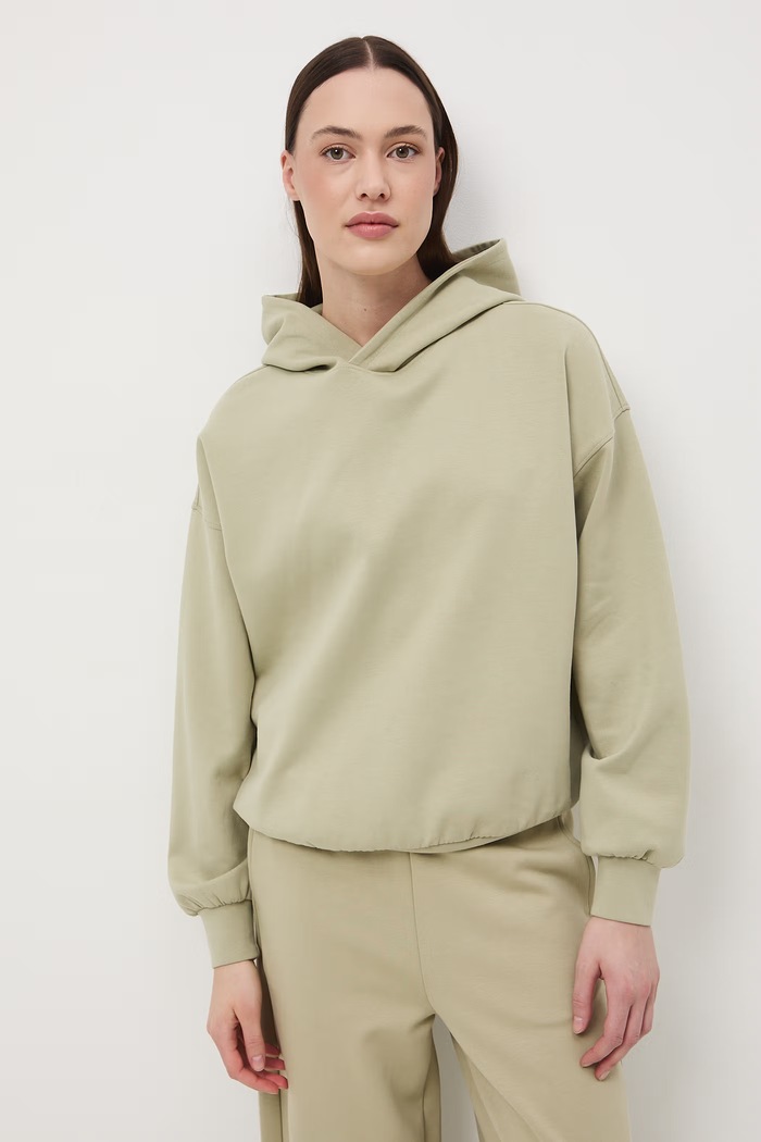 Bluza z kapturem damska zielony RS26-BLD602
