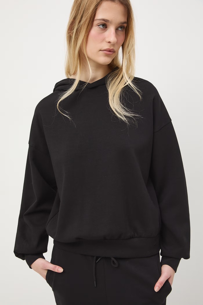 Bluza z kapturem damska czarny RS26-BLD602