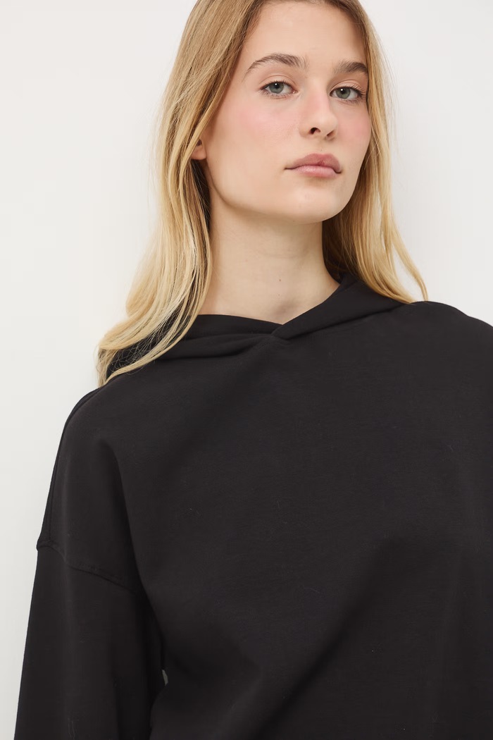 Bluza z kapturem damska czarny RS26-BLD602