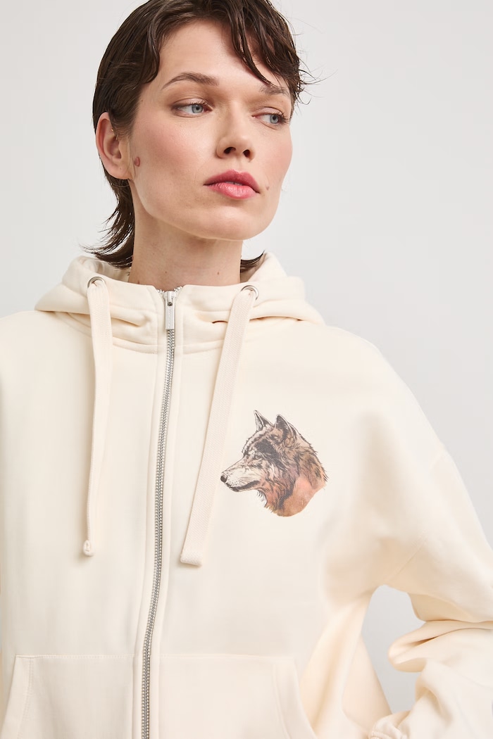 Bluza rozpinana z kapturem damska z kolekcji Bieszczadzki Park Narodowy x Medicine RS26-BLD850