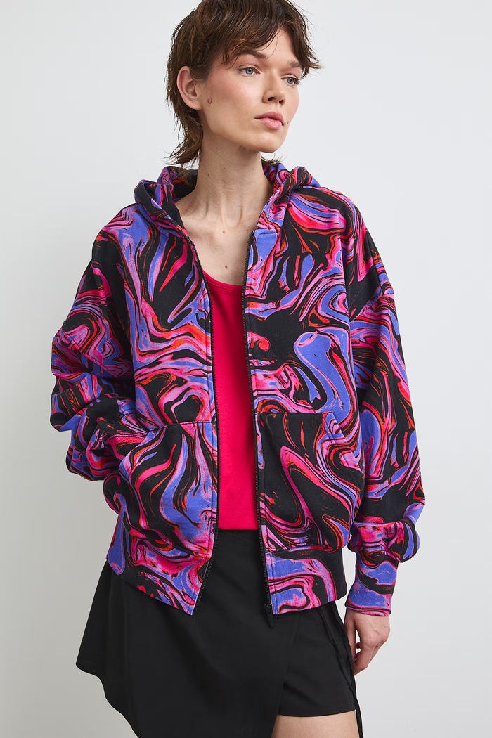 Bluza rozpinana z kapturem damska bawełniana RS26-BLDC00 multicolor RS26
