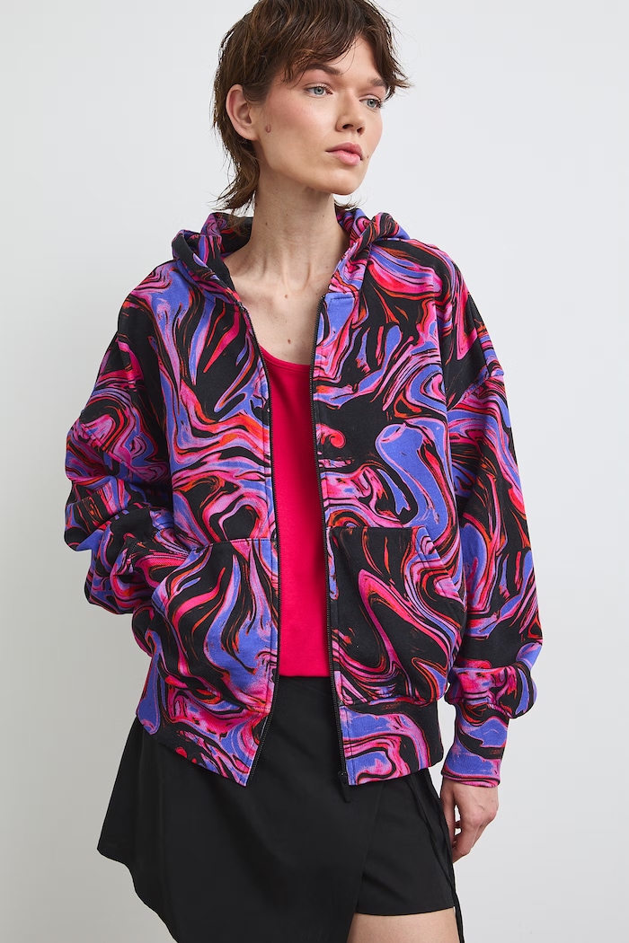 Bluza rozpinana z kapturem damska bawełniana RS26-BLDC00 multicolor RS26