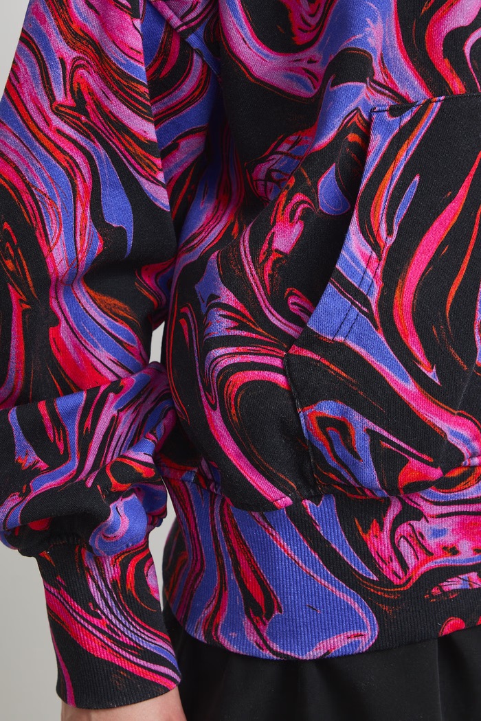 Bluza rozpinana z kapturem damska bawełniana RS26-BLDC00 multicolor