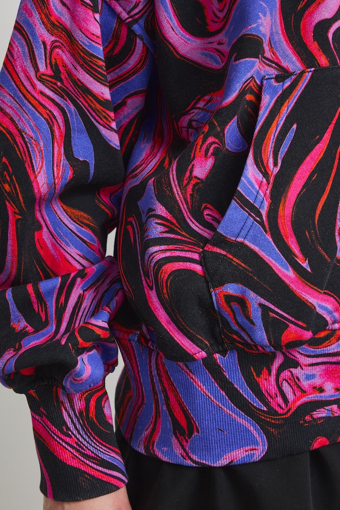 Bluza rozpinana z kapturem damska bawełniana RS26-BLDC00 multicolor