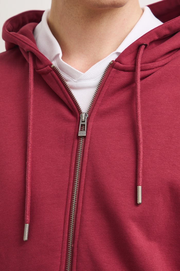 Bluza rozpinana z kapturem męska z bawełną Medicine bordowy RS26-BLM090