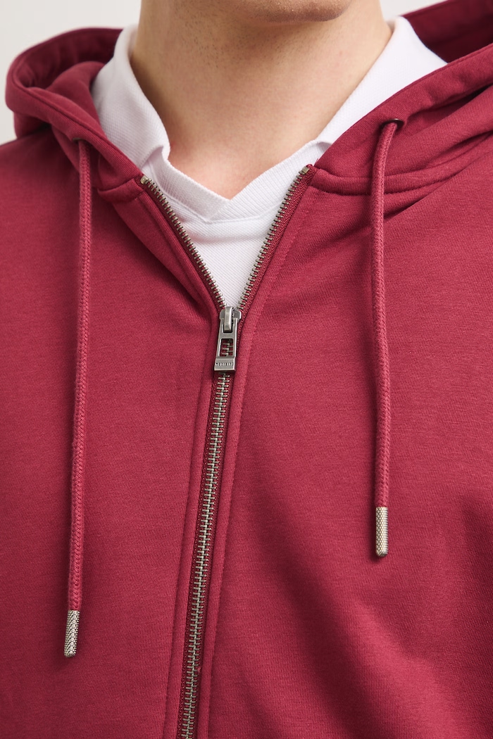 Bluza rozpinana z kapturem męska z bawełną Medicine bordowy RS26-BLM090