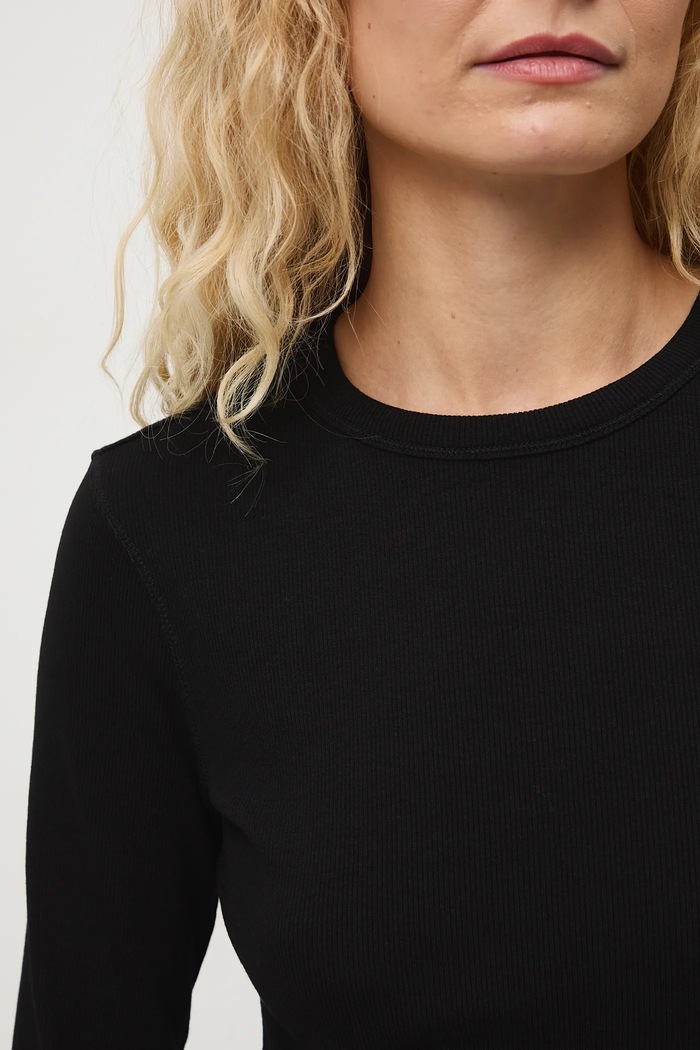 Longsleeve damski z modalem RS26-BUD011 czarny