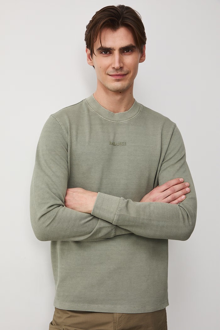Longsleeve męski bawełniany RS26-BUM052 zielony RS26